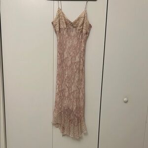 Jonathan Martin Polka Dot & Floral 100% Silk Dress
